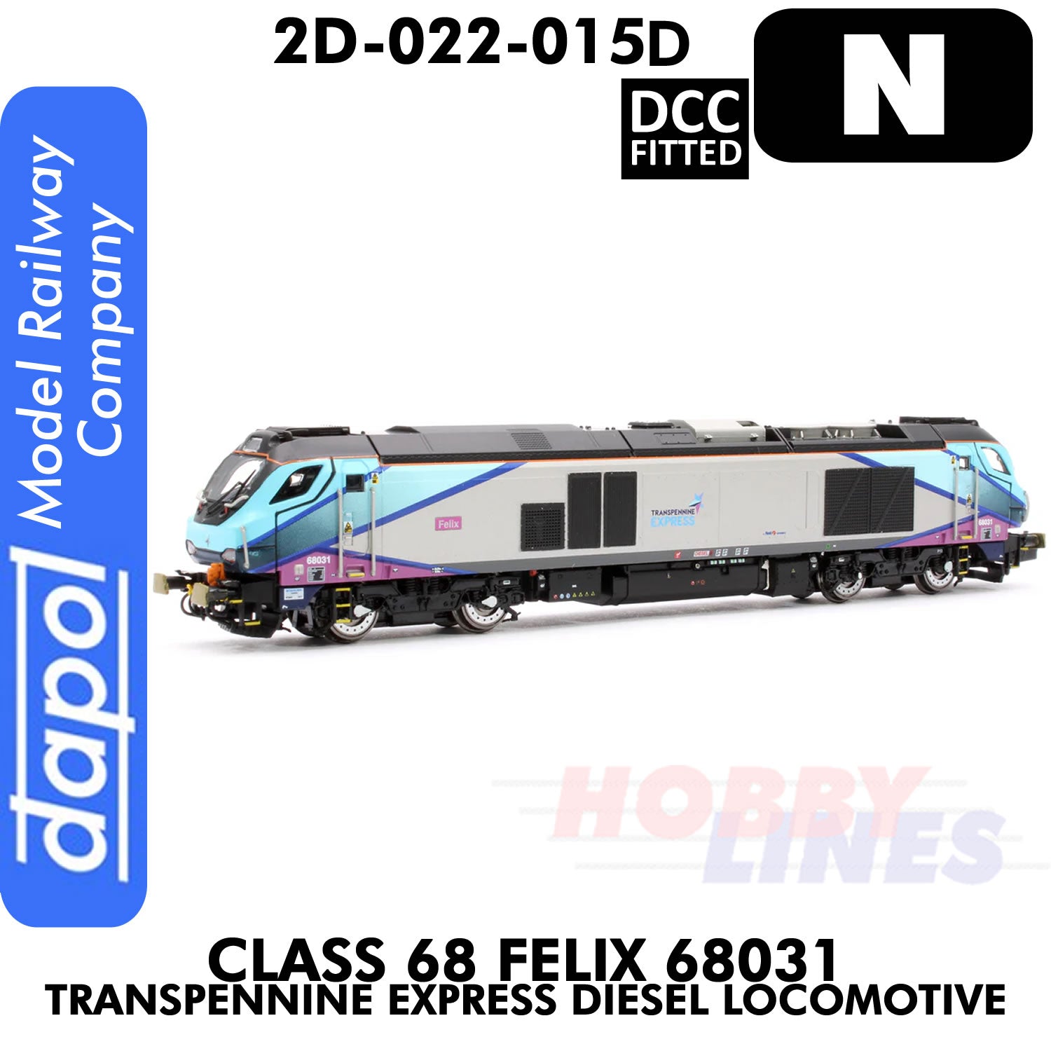 Class 68 Felix 68031 Transpennine Express - DCC Fitted | Dapol |  2D-022-015D