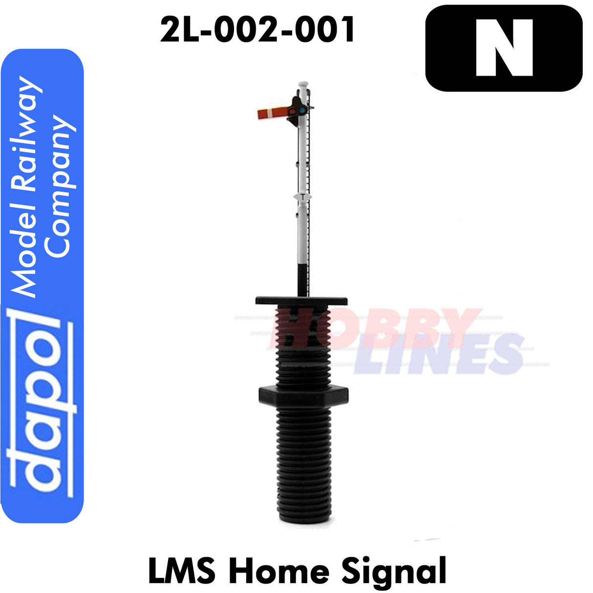 SIGNAL LMS HOME Single Post Semaphore with LED Easi-Fit N Dapol 2L-002-001