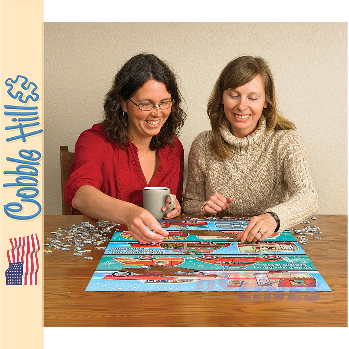 Holiday Hustle COBBLE HILL Christmas 1000pc jigsaw puzzle 40010