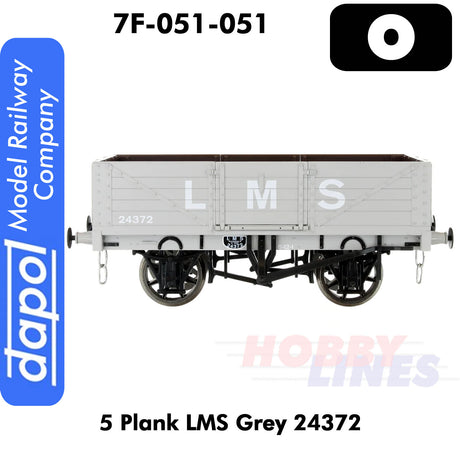 5 Plank LMS Grey 24372 - Wagon | Dapol | 7F-51-051