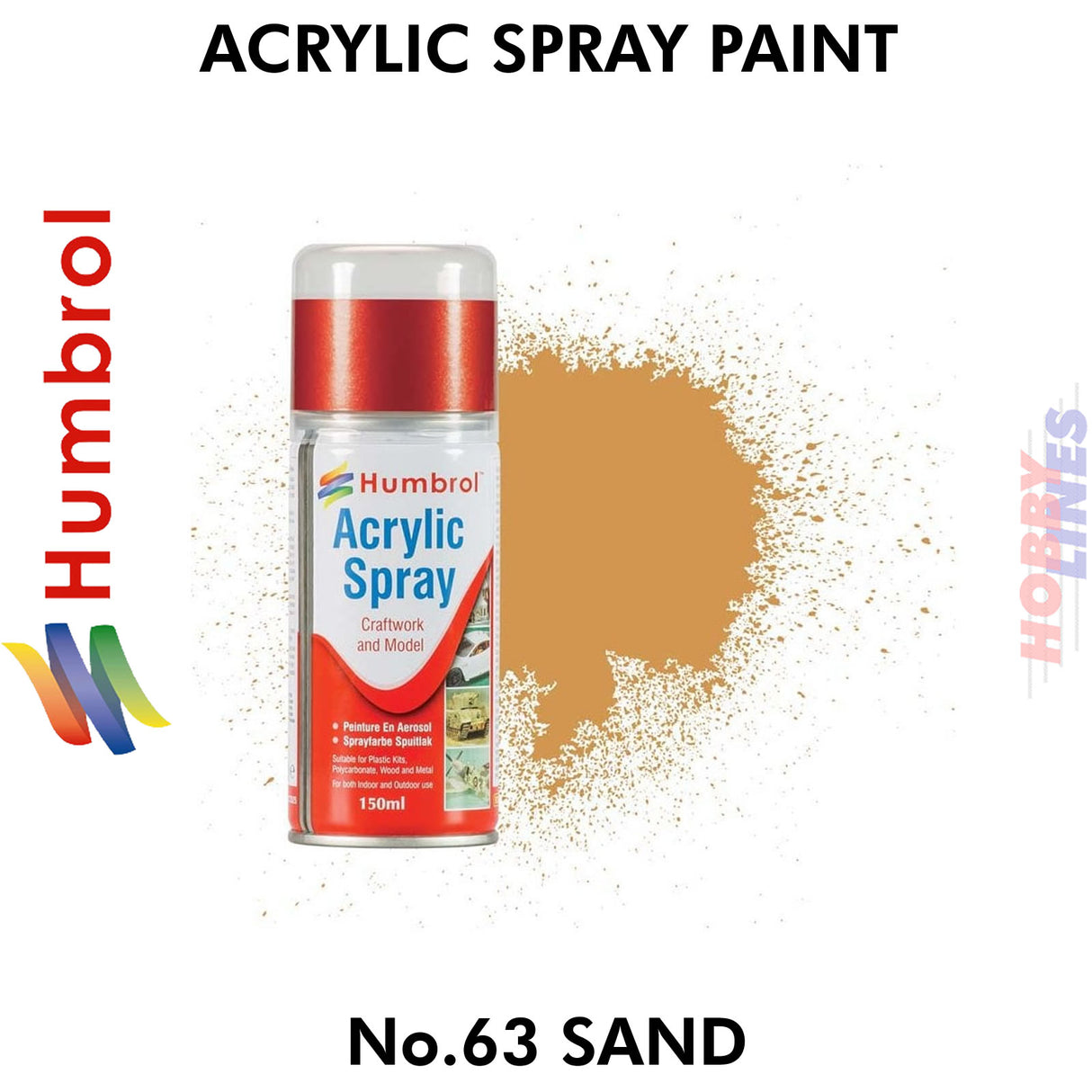 No 63 Sand 150ML Humbrol Sprays