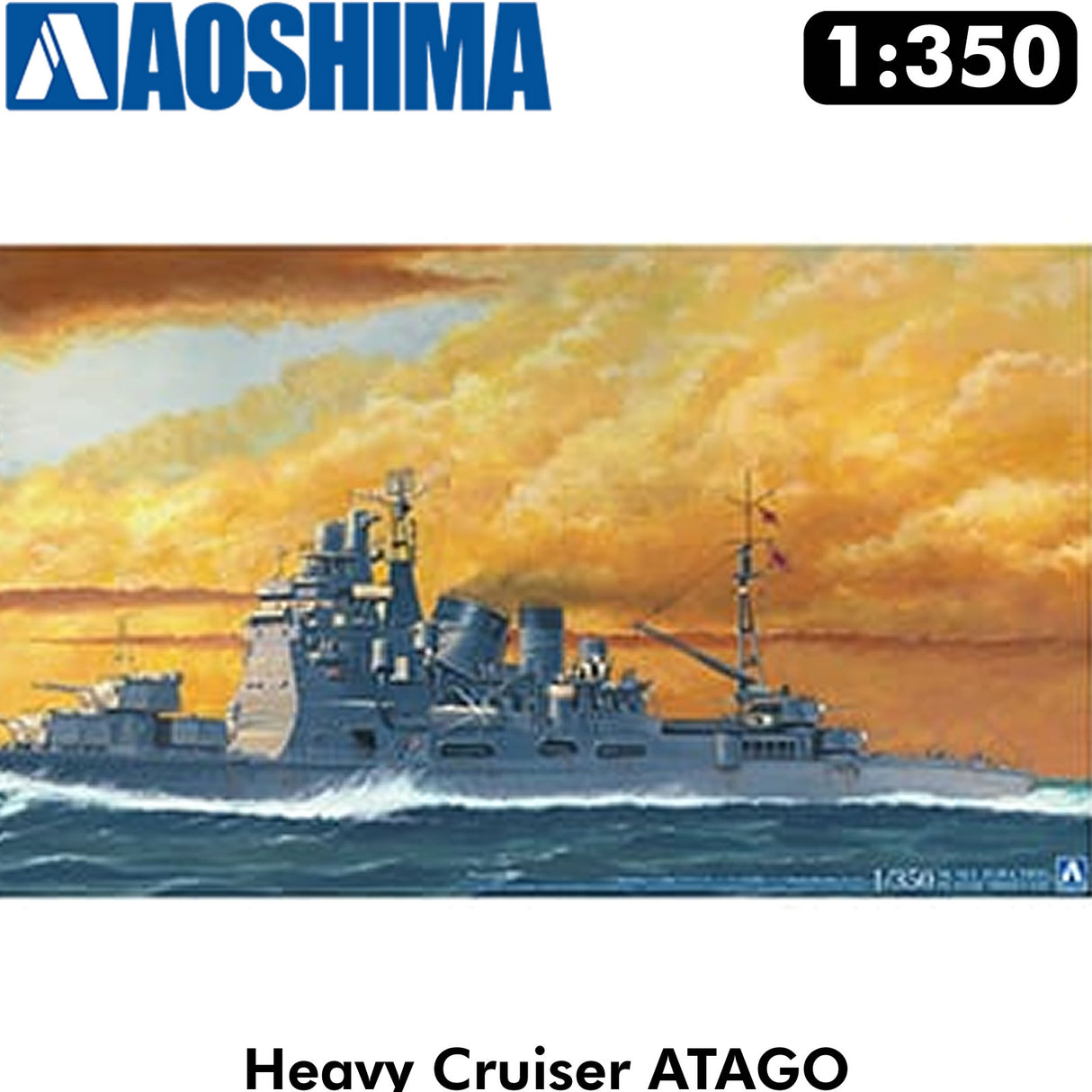 Heavy Cruiser ATAGO IJN Ironclad series 1:350 ship kit Aoshima 05405