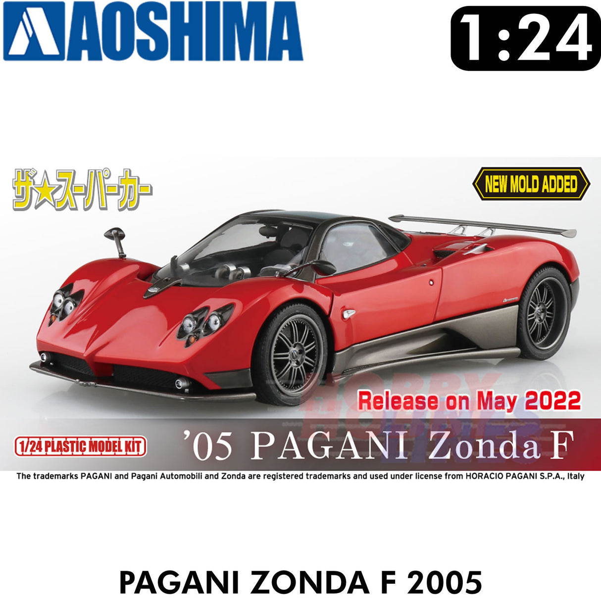 PAGANI Zonda F 2006 Super Car 1:24 model kit Aoshima 05603