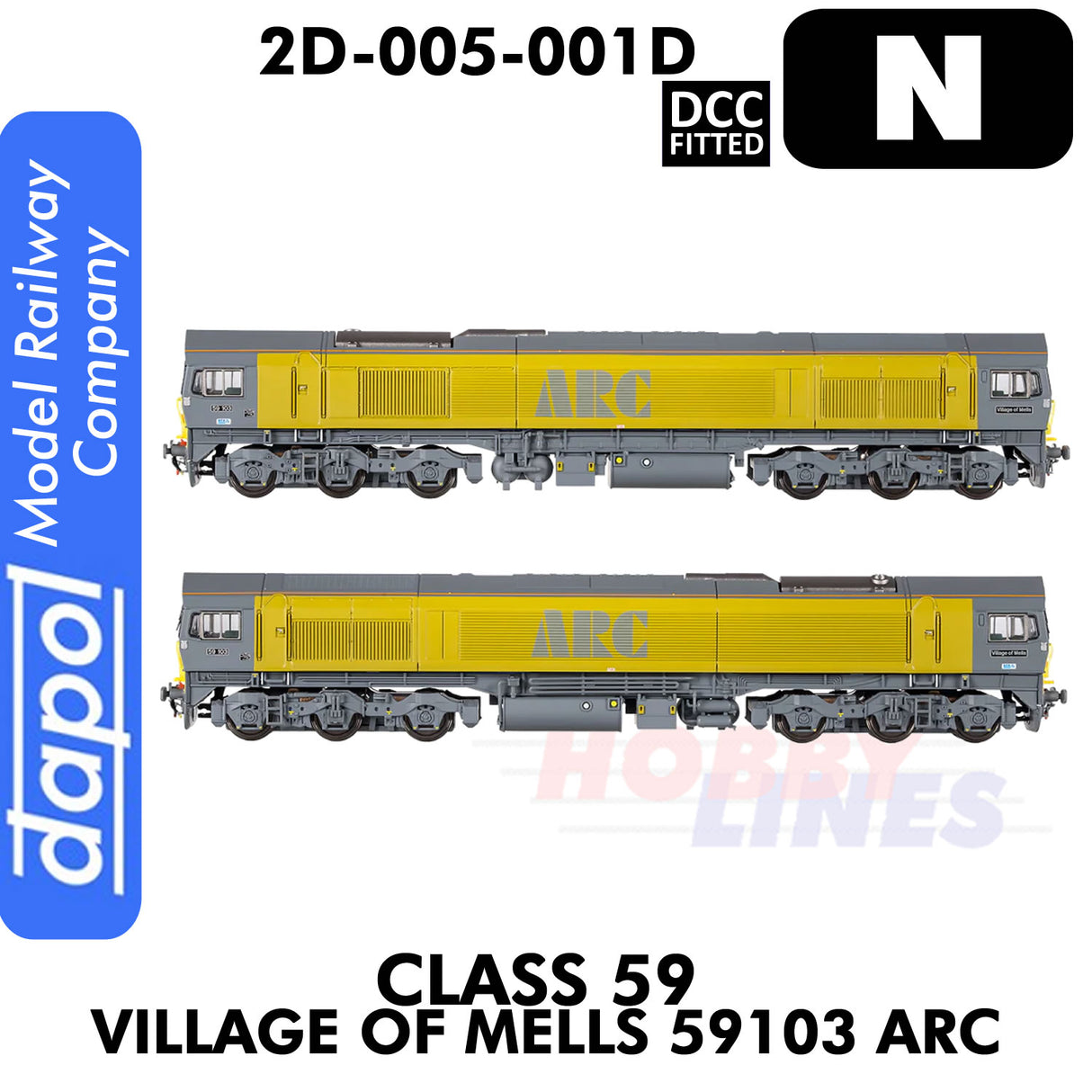Class 59 Village Of Mells 59103 ARC - DCC Fitted | Dapol | 2D-005-001D
