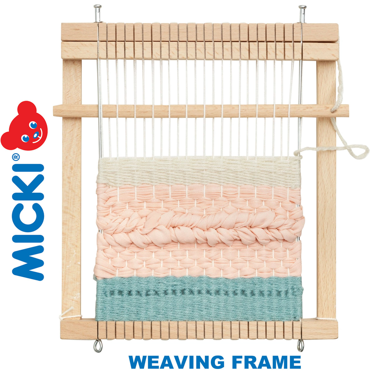 MICKI WEAVING FRAME with Yarn Wooden Frame Micki Sweden 10-2233-00