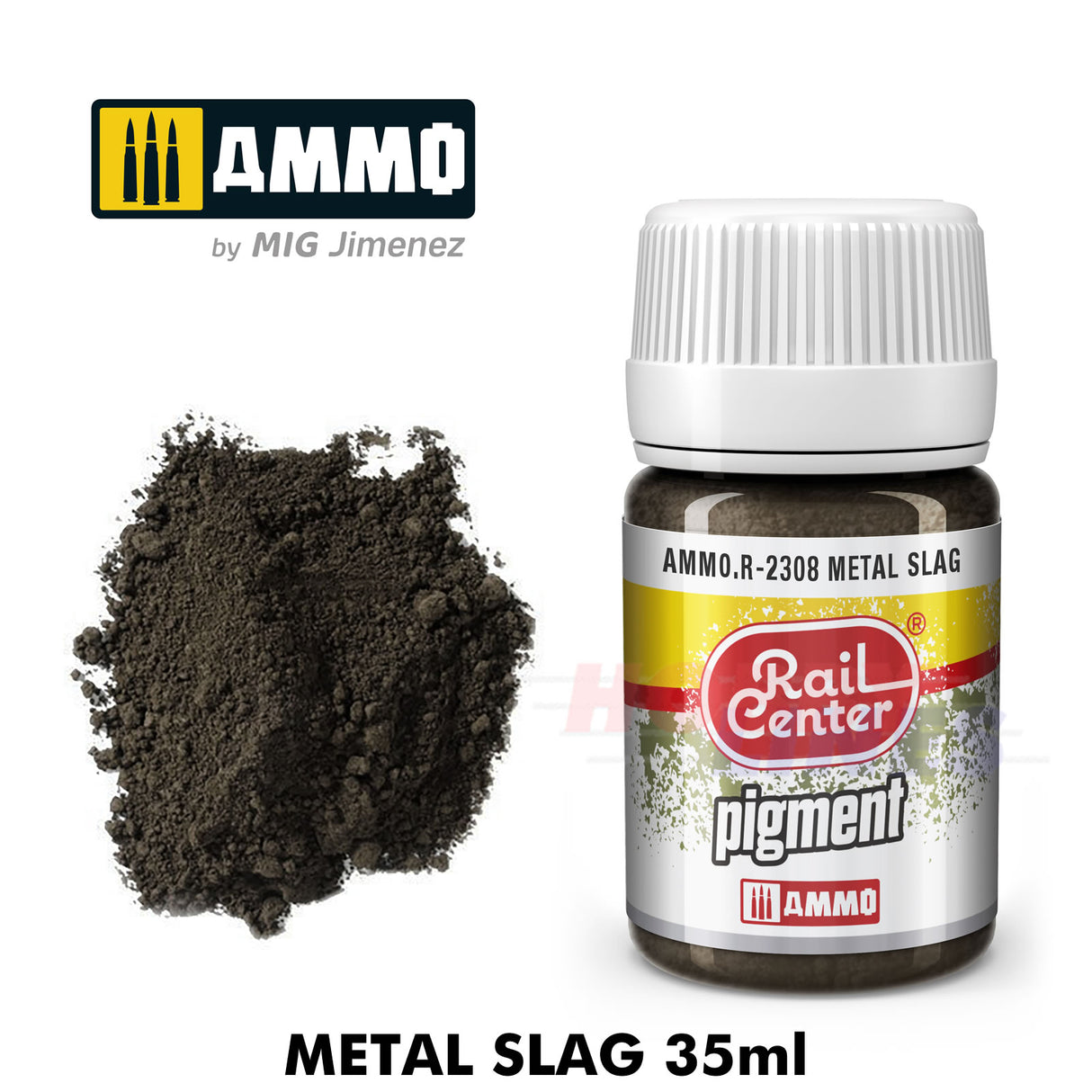 POLISHED METAL Rail Centre pigment 35 mL Ammo by Mig Jimenez MIGR2307