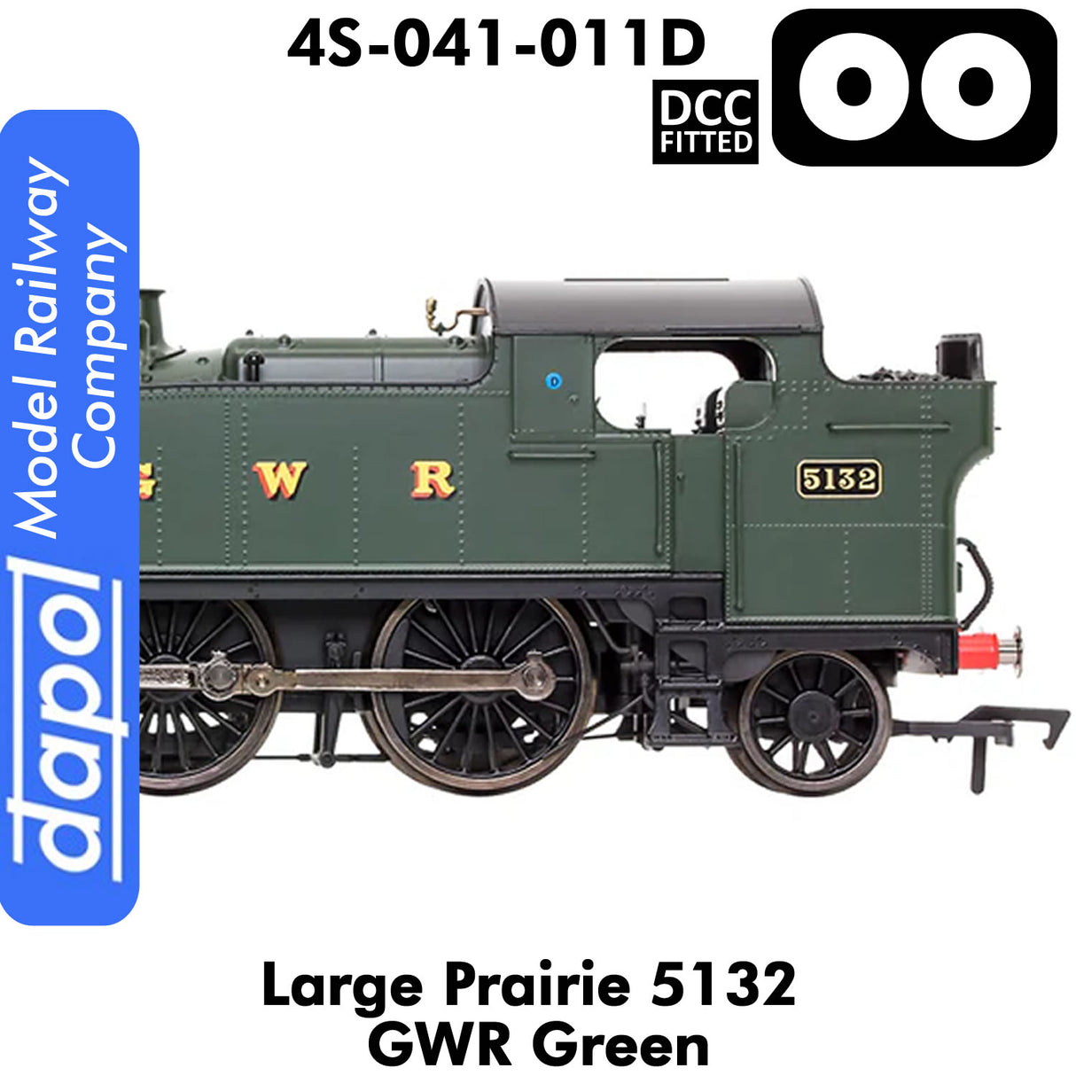 LARGE PRAIRIE 5132 GWR Green DCC Fitted Steam Locomotive | Dapol | 4S-041-011D