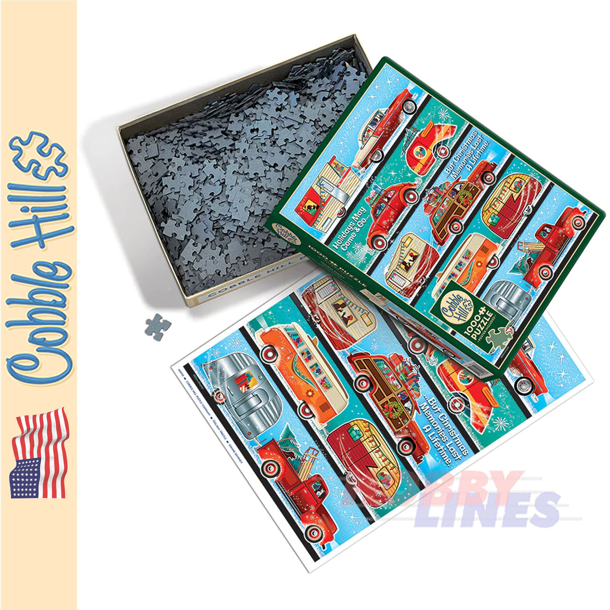 Holiday Hustle COBBLE HILL Christmas 1000pc jigsaw puzzle 40010