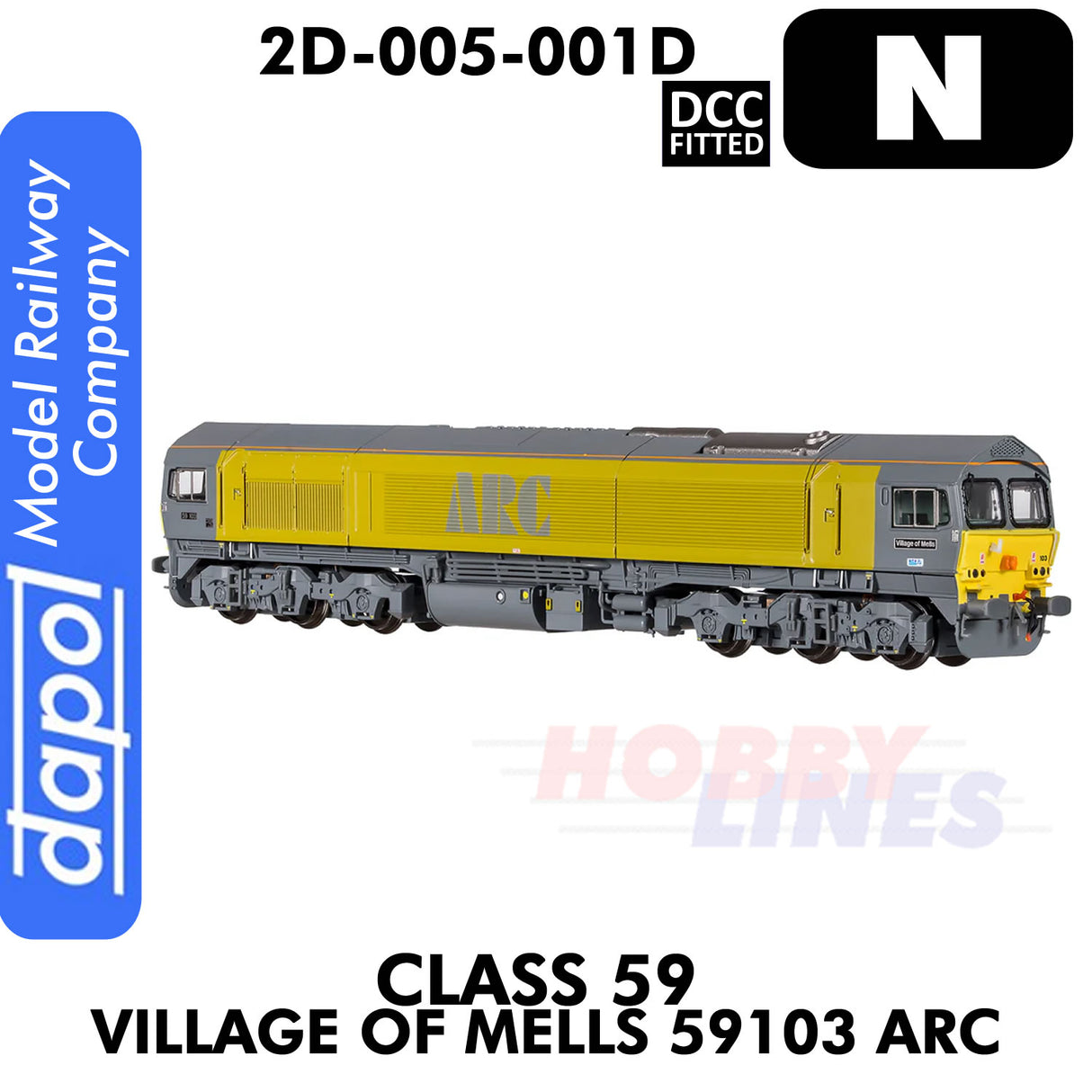 Class 59 Village Of Mells 59103 ARC - DCC Fitted | Dapol | 2D-005-001D