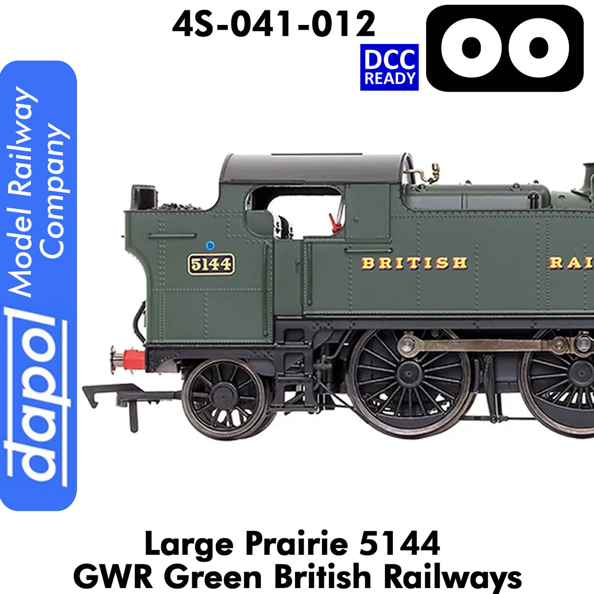LARGE PRAIRIE 5144 BR Green DCC Fitted Steam Locomotive | Dapol | 4S-041-012