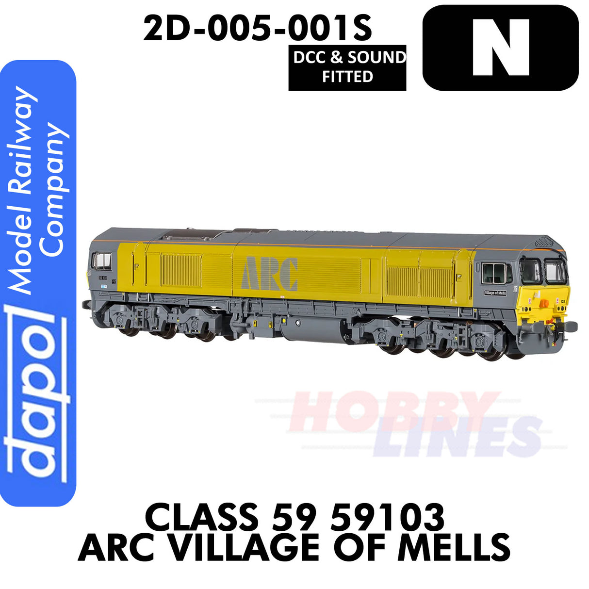 Class 59 Village Of Mells 59103 ARC - DCC & Sound | Dapol | 2D-005-001S