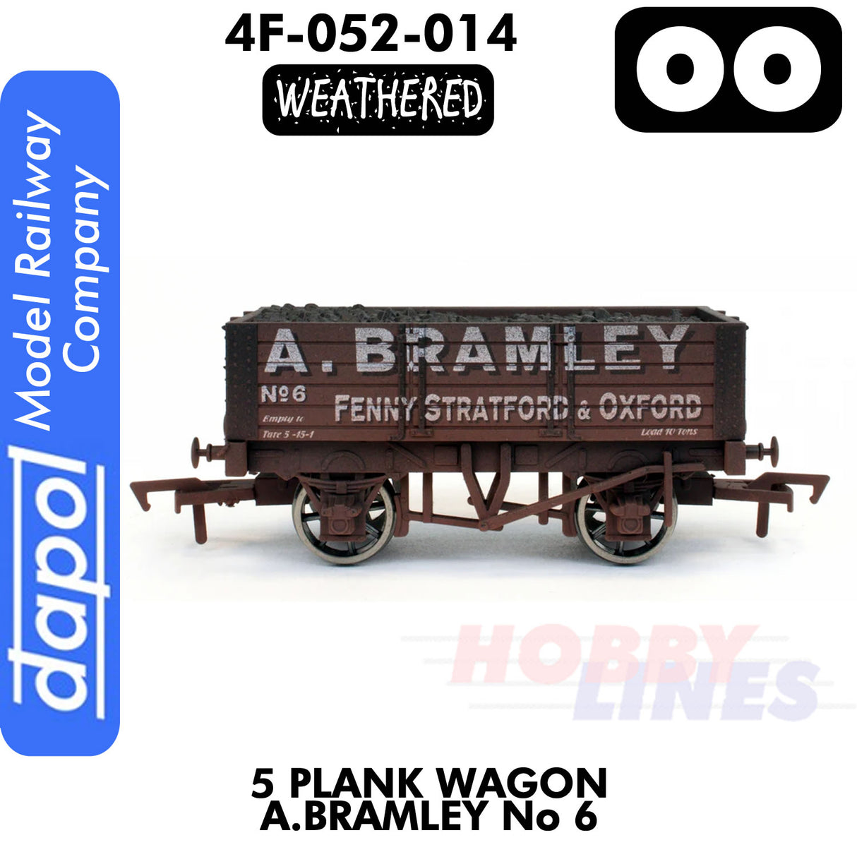 5 Plank Wagon A.Bramley No.6 - Weathered | Dapol | 4F-052-014
