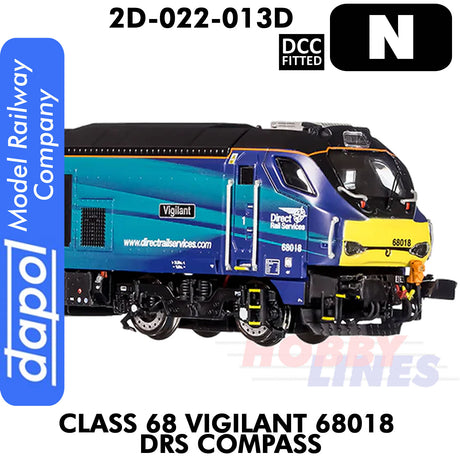 Class 68 Vigilant 68018 DRS Compass - DCC Fitted | Dapol | 2D-022-013D