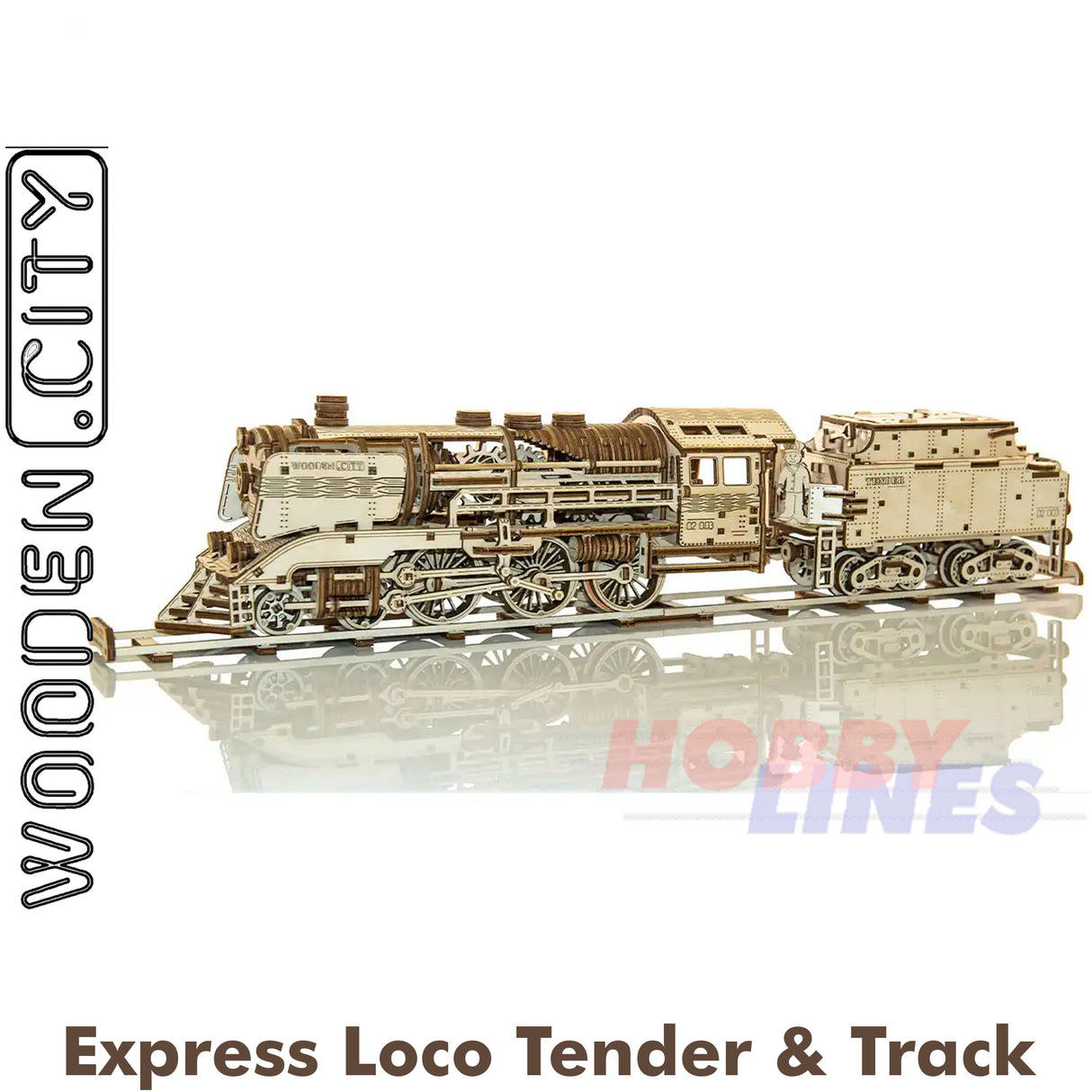 Express Loco Tender & Track - 3D Puzzle | Wooden City | WR323