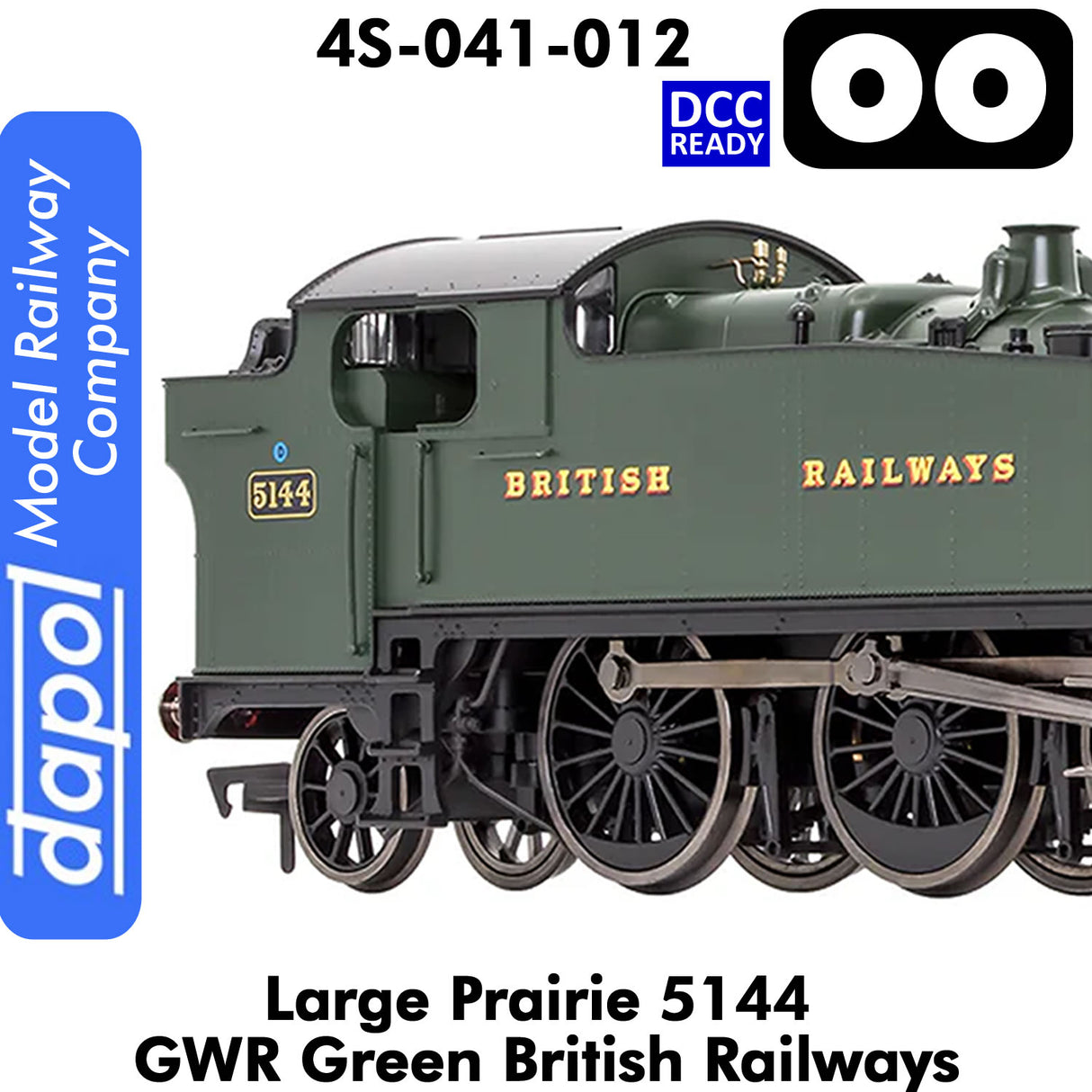 LARGE PRAIRIE 5144 BR Green DCC Fitted Steam Locomotive | Dapol | 4S-041-012