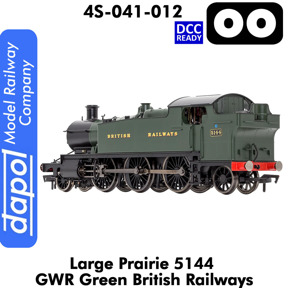 LARGE PRAIRIE 5144 BR Green DCC Fitted Steam Locomotive | Dapol | 4S-041-012