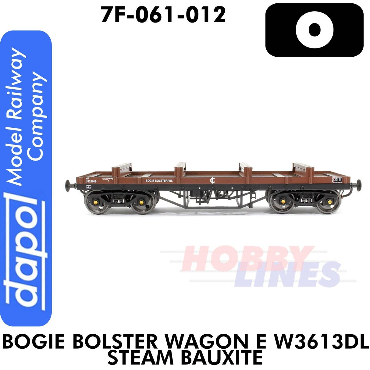 Bogie Bolster Wagon E W3613DL Steam Bauxite | Dapol | 7F-061-012