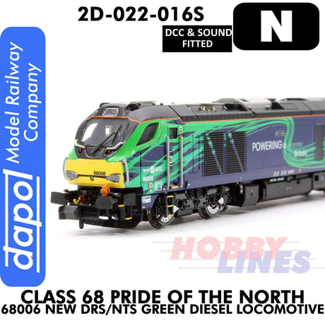Class 68 Pride of the North 68006 New DRS - DCC & Sound | Dapol | 2D-022-016S