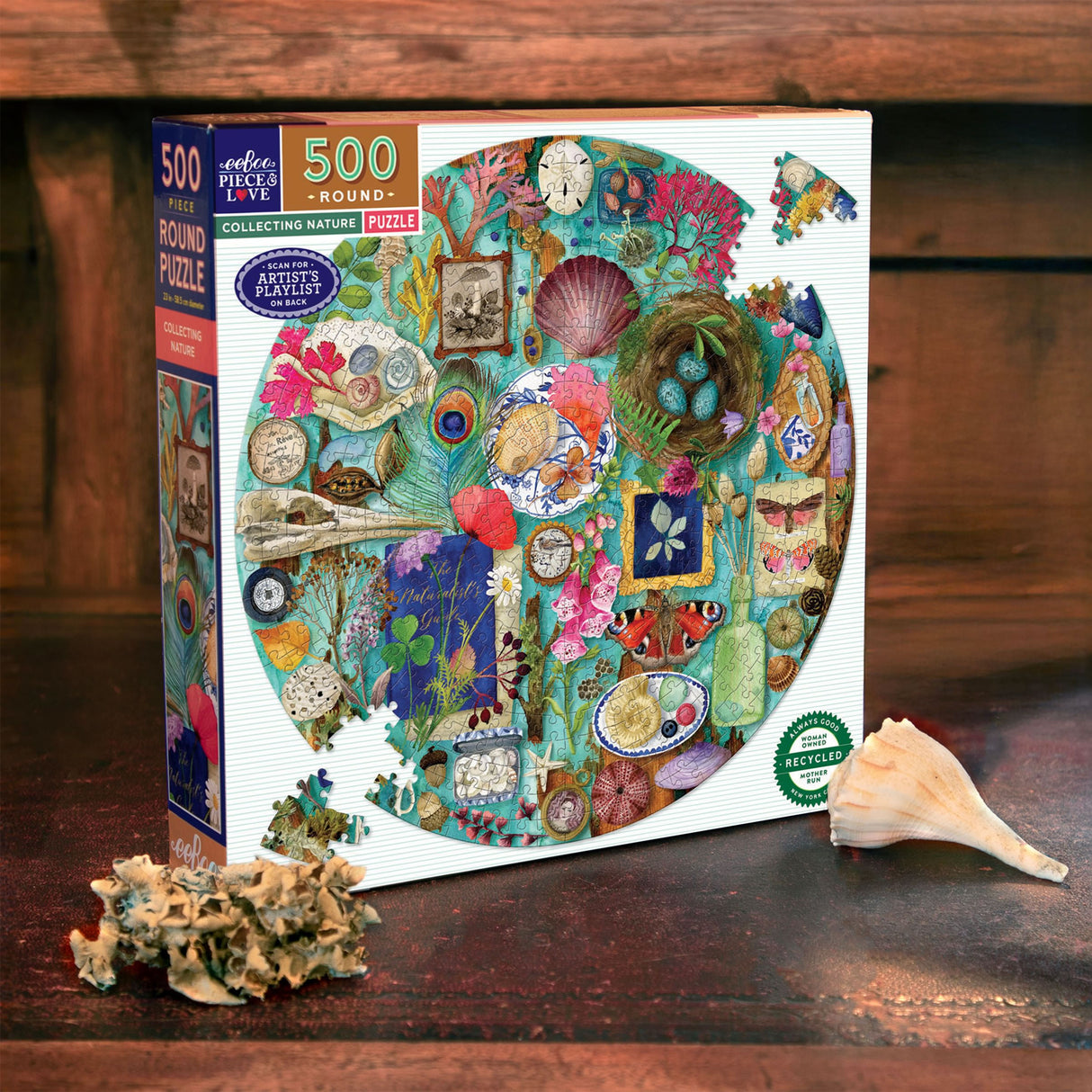 Naturalist Collection 500pc Round Puzzle | eeBoo | PZF110