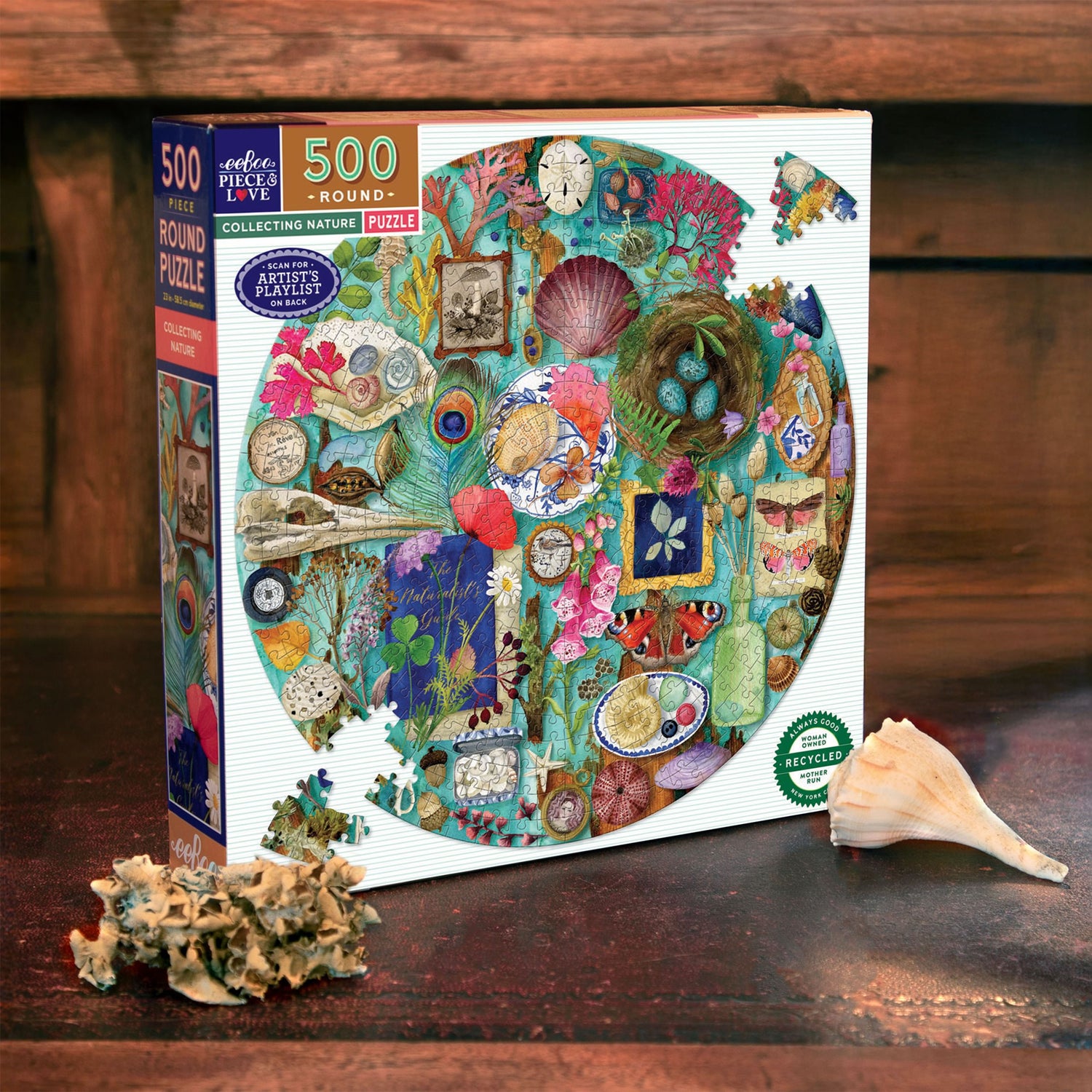 Naturalist Collection 500pc Round Puzzle | eeBoo | PZF110