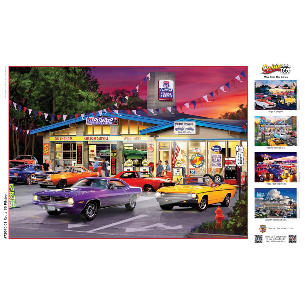 Cruisin' Route 66 Pitstop - 1000pc Puzzle | Masterpieces | MSP-72040.01