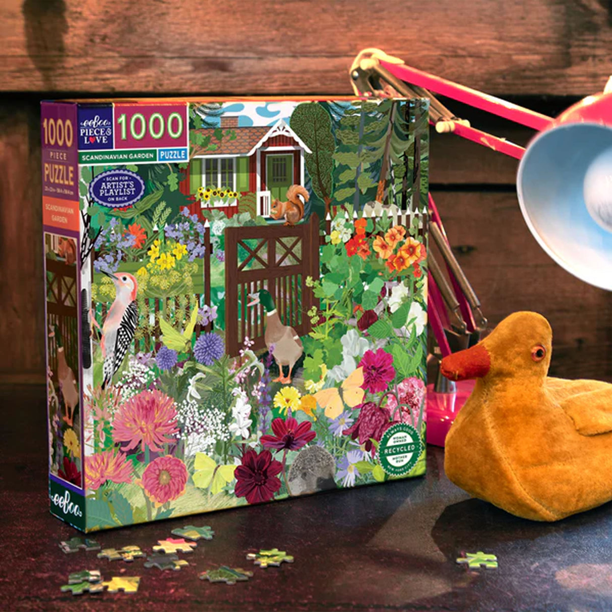 eeBoo SCANDINAVIAN GARDEN 1000 pc Square Jigsaw Puzzle Super Deluxe PZT115