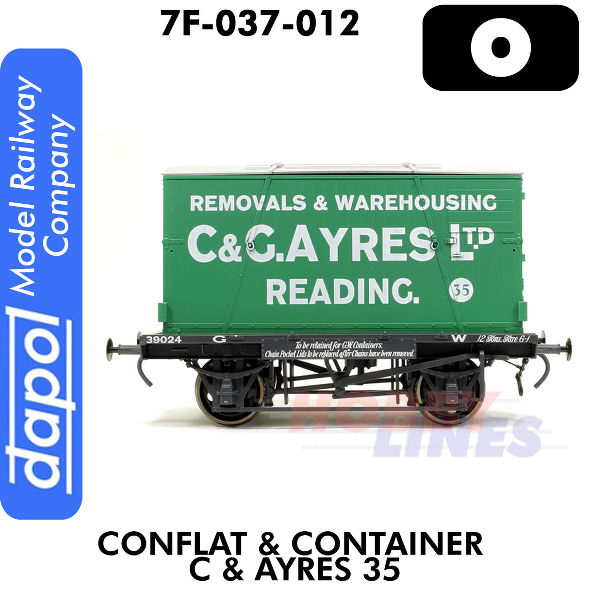 Conflat GWR 39024 & Container C&G Ayres Removals - Wagon | Dapol | 7F-037-012