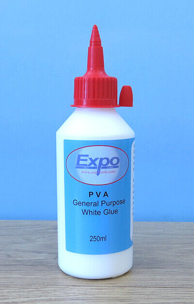 PVA Wood Glue General Purpose 250ml Hard/Soft Wood, Paper etc Expo Tools 47030