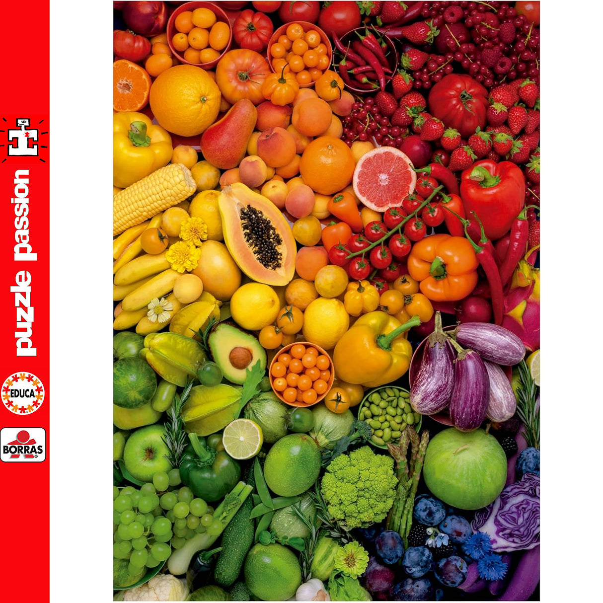 Educa COLORFUL VITAMINS 1000pc Fruit & Vegetables Super Deluxe Jigsaw Puzzle