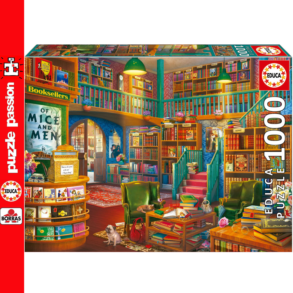 Educa WONDERFUL BOOKSHOP 1000pc Super Deluxe Jigsaw Puzzle 19925