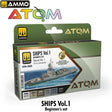 ATOM BEGINNERS SET SHIPS Vol.1 -  6 x 20ml Acrylic Paint | Ammo by Mig Jimenez