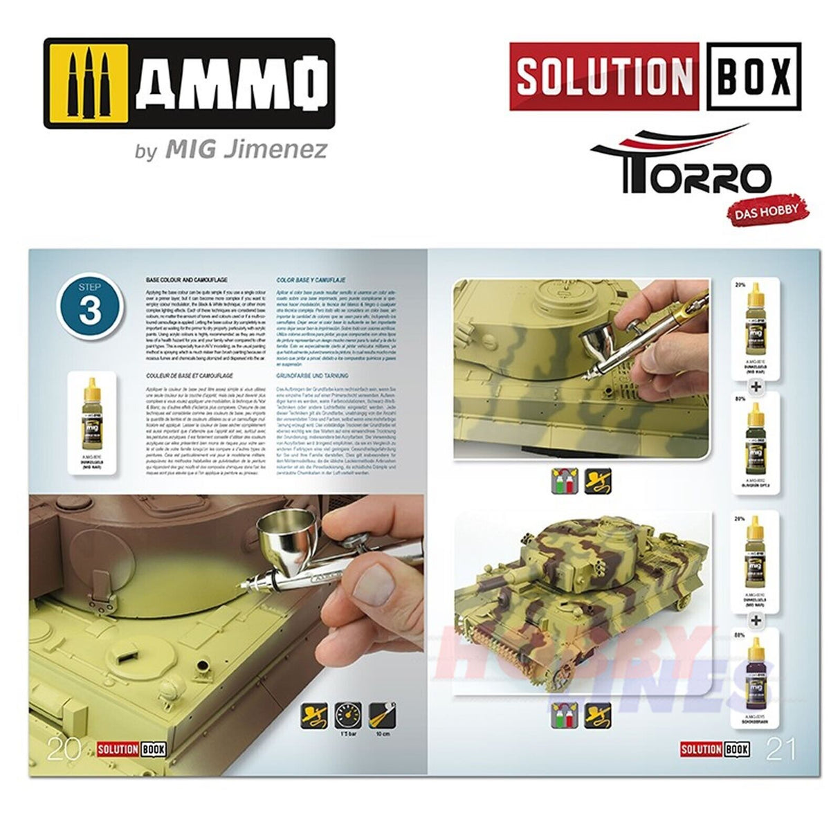 WWII GERMAN TANKS Colours & Weathering System Solution Box 2414300000 Ammo Mig