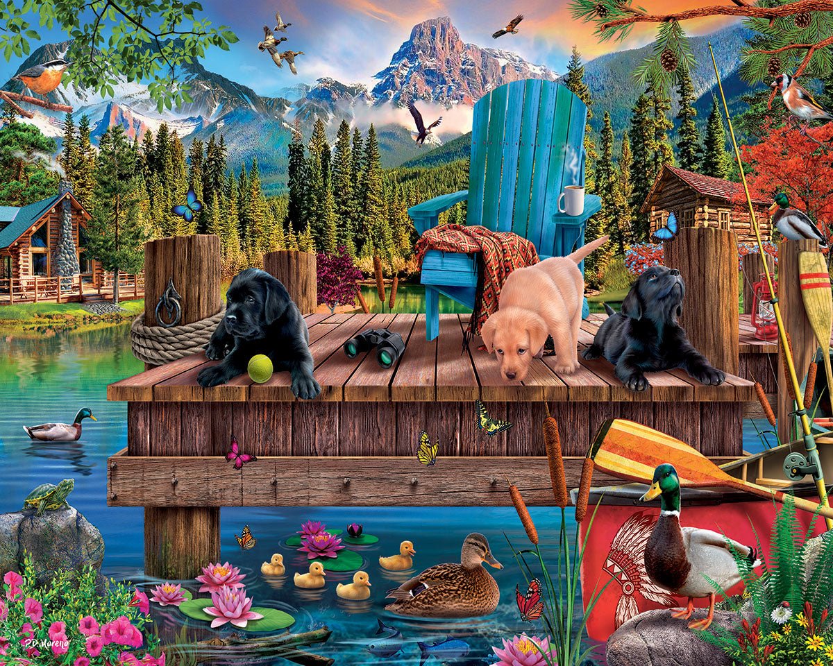 Dock Dogs - 1000pc Puzzle | White Mountain | 2045pz