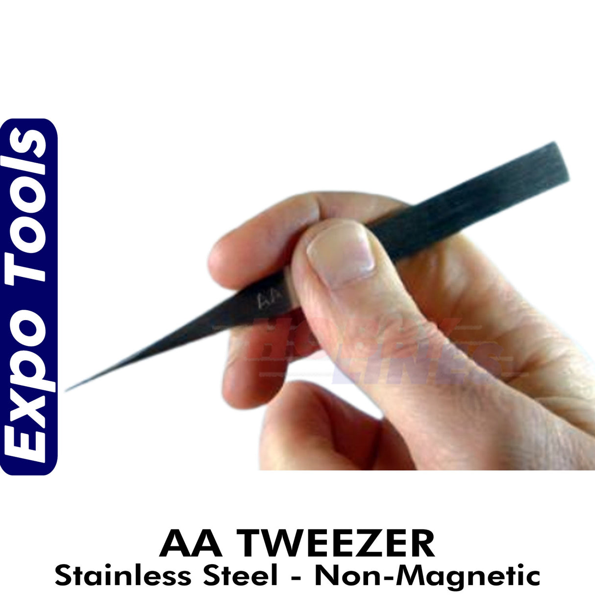 AA Tweezer - Stainless Steel - Non Magnetic | Expo Tools | 79000