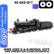 Great Western Railway - 43xx 2-6-0 Mogul 4377 Shirtbutton - DCC Ready - 1:76 OO |  Dapol | 4S-043-011
