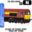 Class 59 59201 EWS Vale of York - DCC Fitted | Dapol | 2D-005-006D