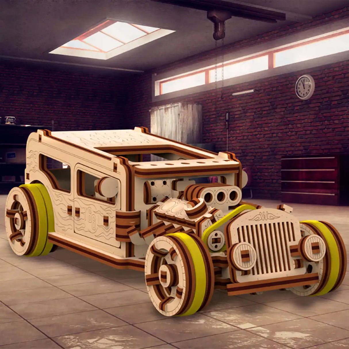 Hot Rod Car - 3D Puzzle | Wooden City | WR339