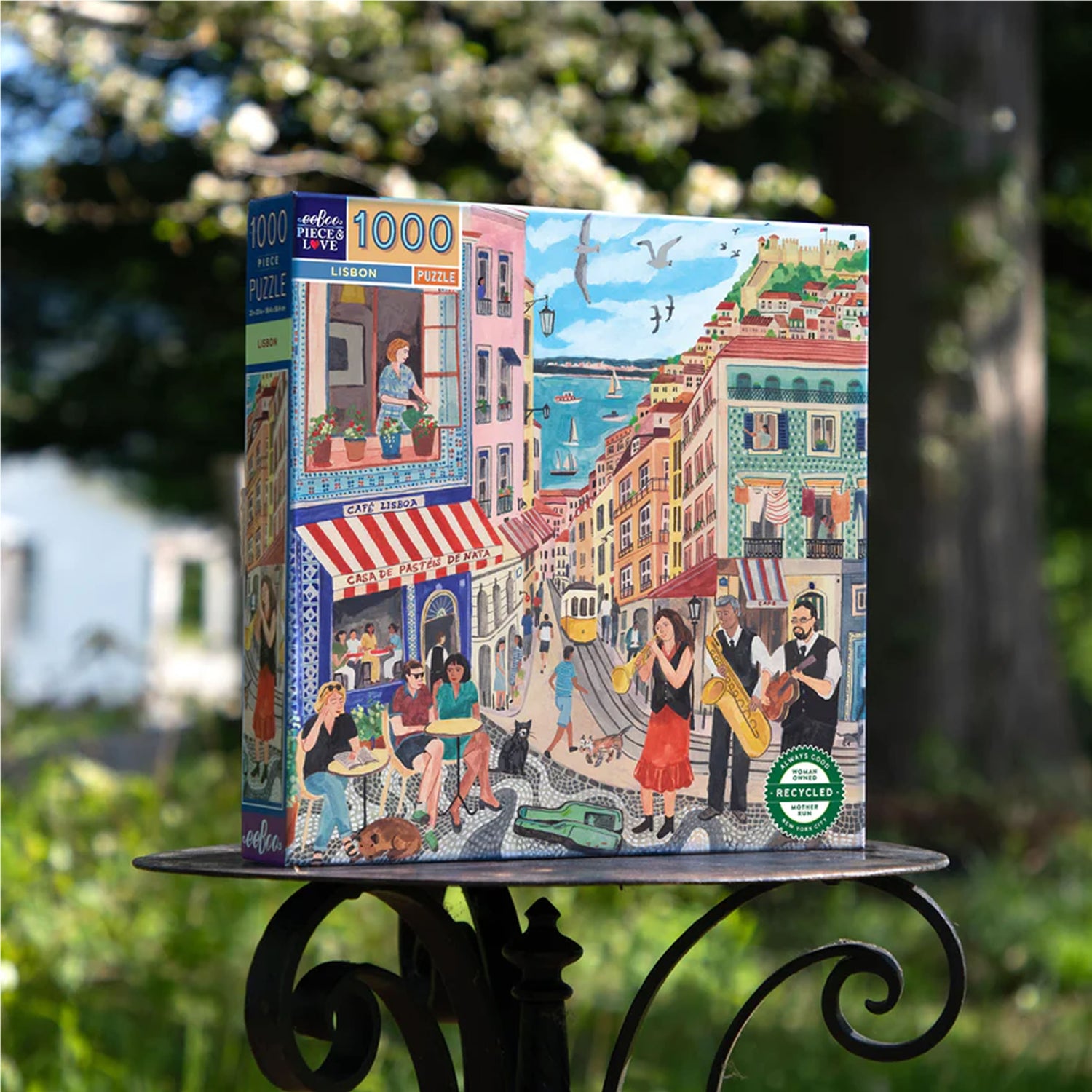 eeBoo LISBON 1000 pc Square Jigsaw Puzzle Super Deluxe PZTLSB