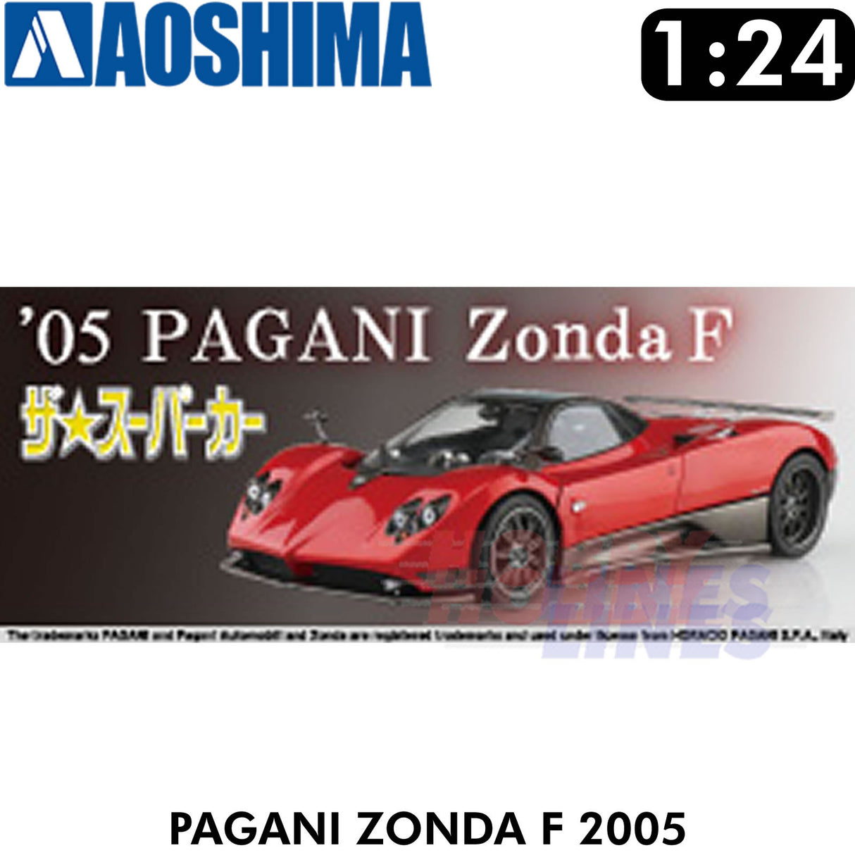 PAGANI Zonda F 2006 Super Car 1:24 model kit Aoshima 05603