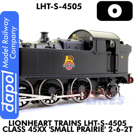 Class 45xx Small Prairie 2-6-2T - BR Black Early Crest Unnumbered - DCC Ready | Lionheart Trains | LHT-S-4505