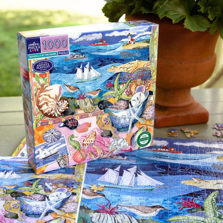 Seashells by the Shore 1000 pc Puzzle | eeBoo | PZT873