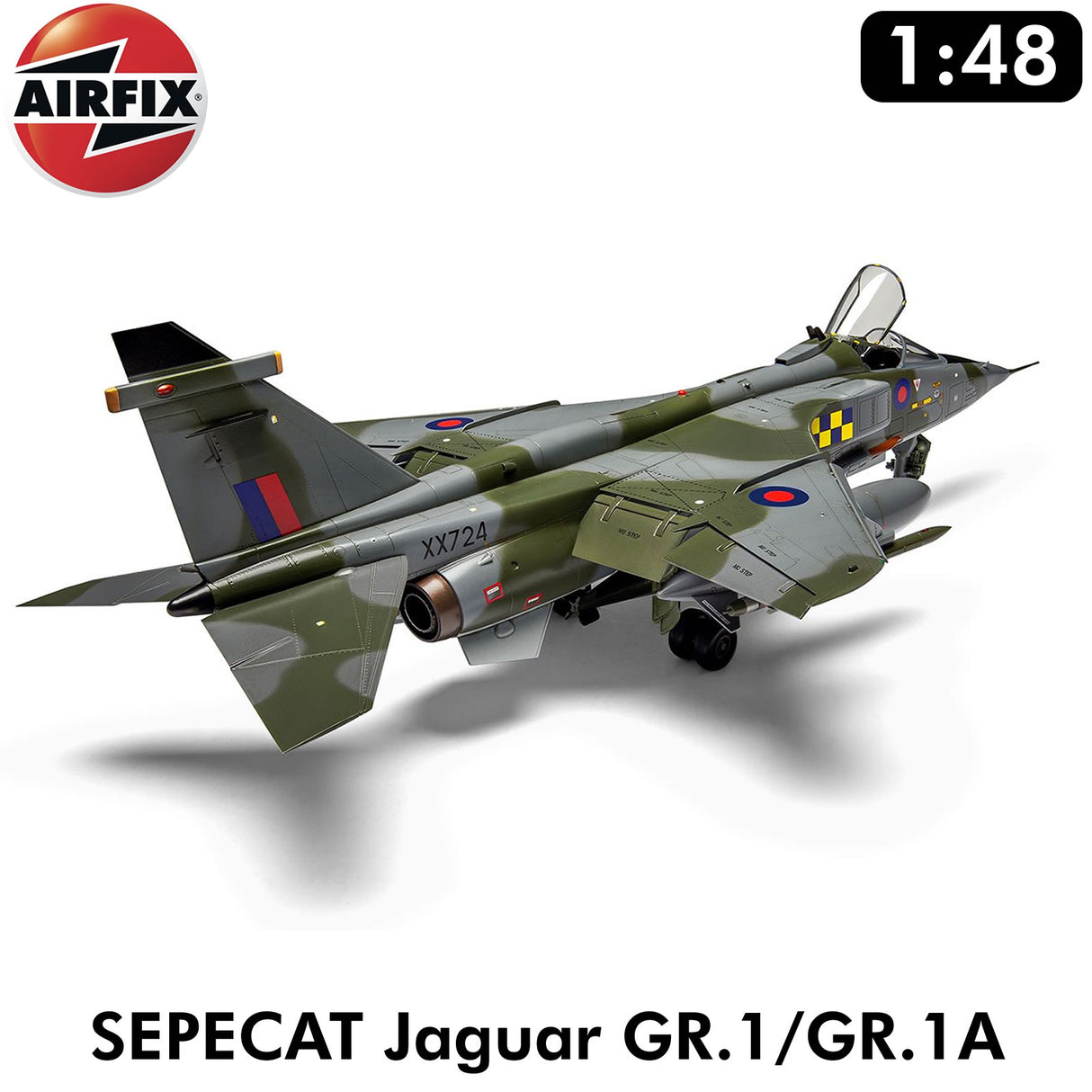 SEPECAT Jaguar GR.1/GR.1A Military Aircraft RAF France 1:48 kit | Airfix | A11010