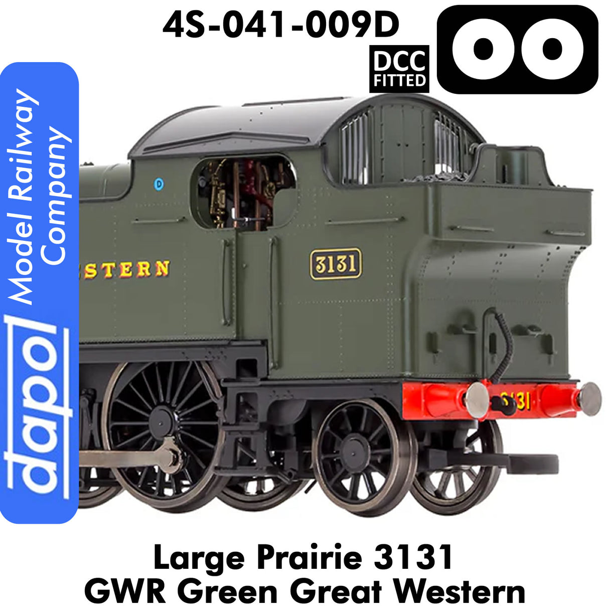 LARGE PRAIRIE 3131 GWR DCC Fitted Steam Locomotive | Dapol  | 4S-041-009D