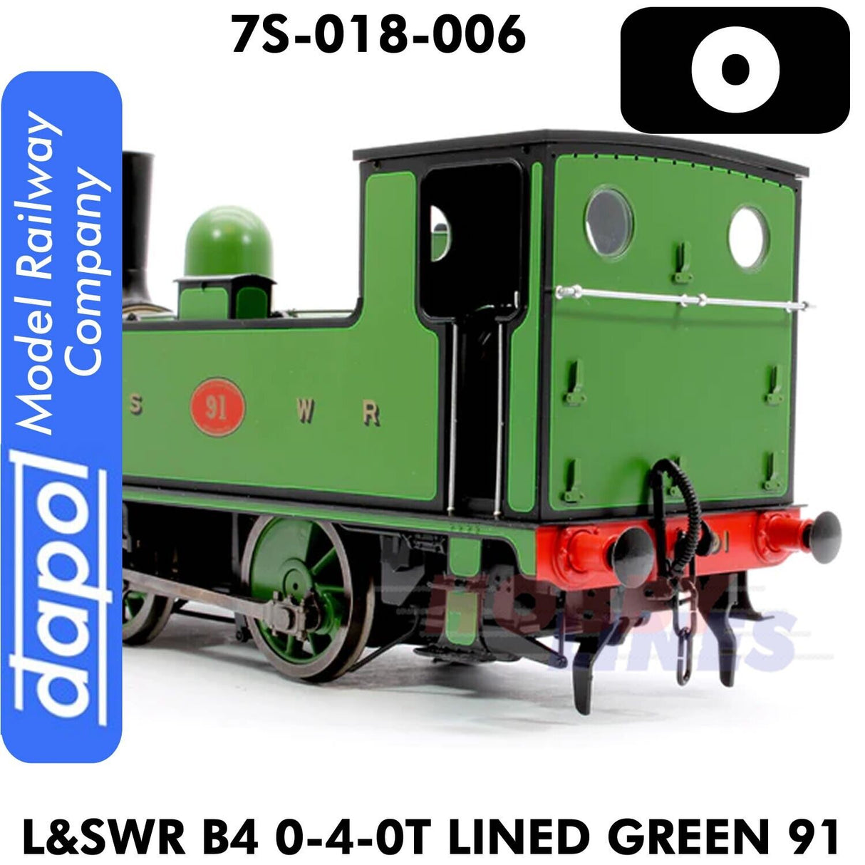 L&SWR B4 0-4-0T Lined Green 91 | Dapol | 7S-018-006