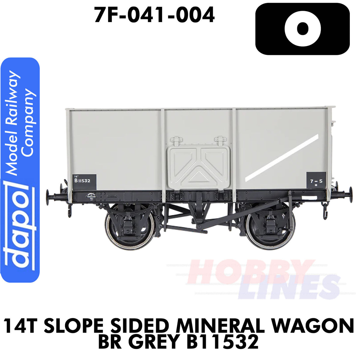 14T Slope Sided Mineral BR - Grey - B11532 | Dapol | 7F-041-004