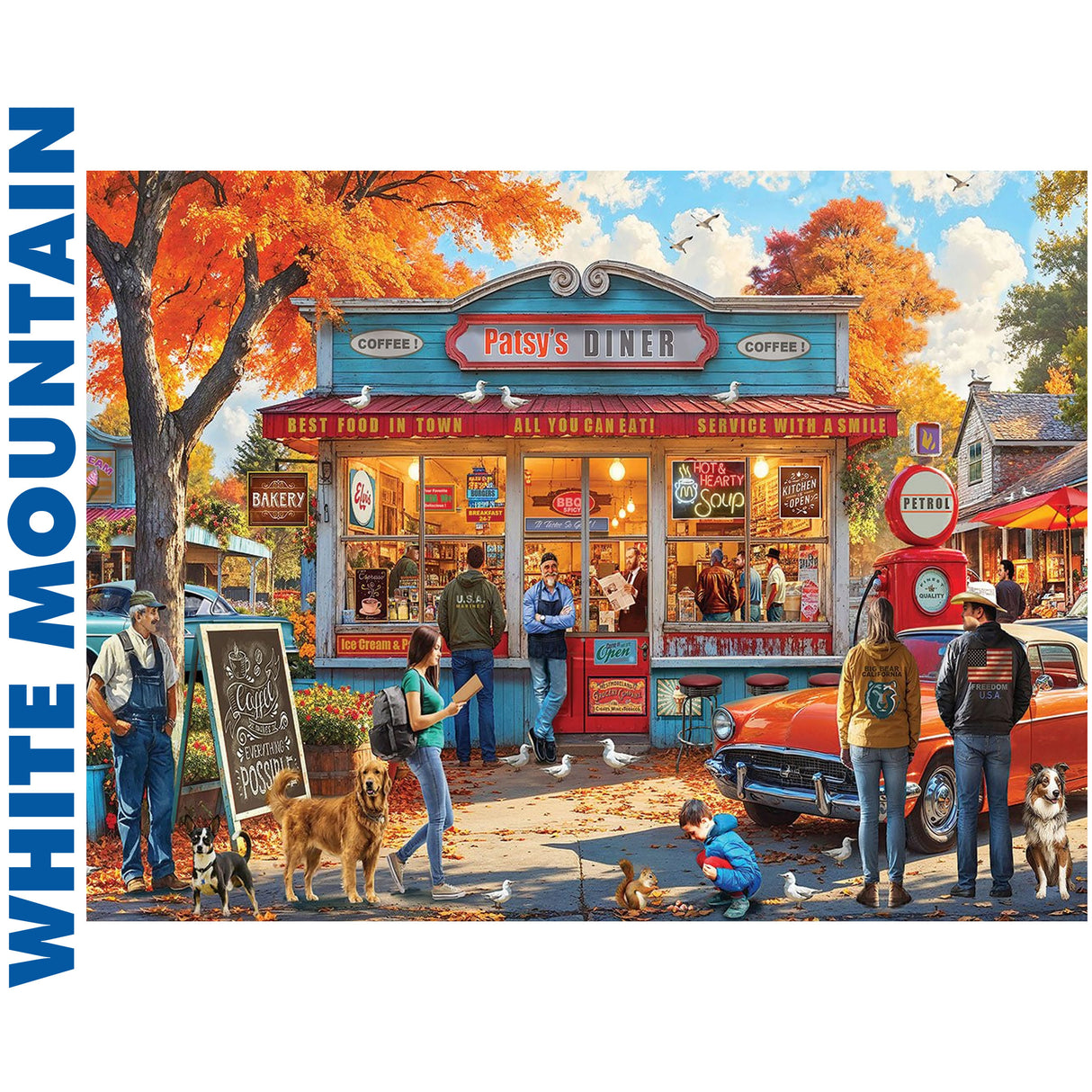 Patsy's Diner - 500pc Puzzle | White Mountain | 2170pz