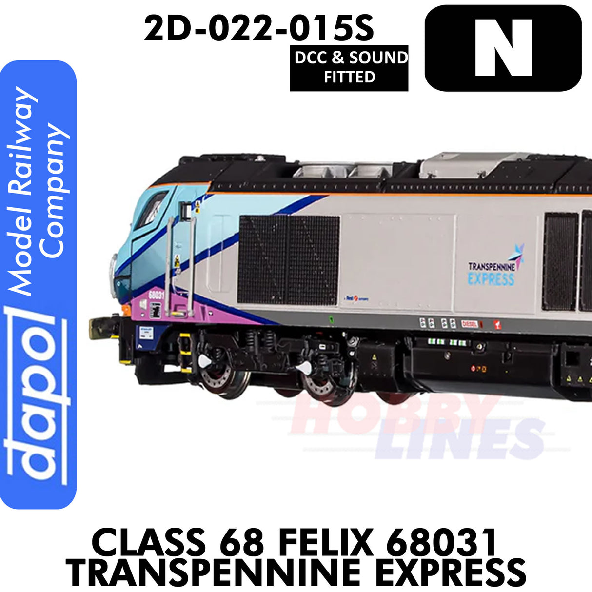 Class 68 Felix 68031 Transpennine Express - DCC & Sound | Dapol | 2D-022-015S