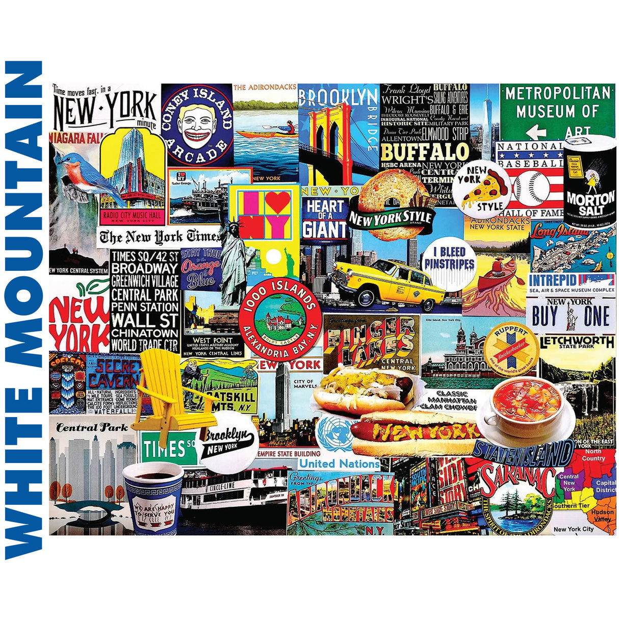 NEW YORK NEW YORK 1000 pc super deluxe Jigsaw Puzzle WHITE MOUNTAIN 1447pz