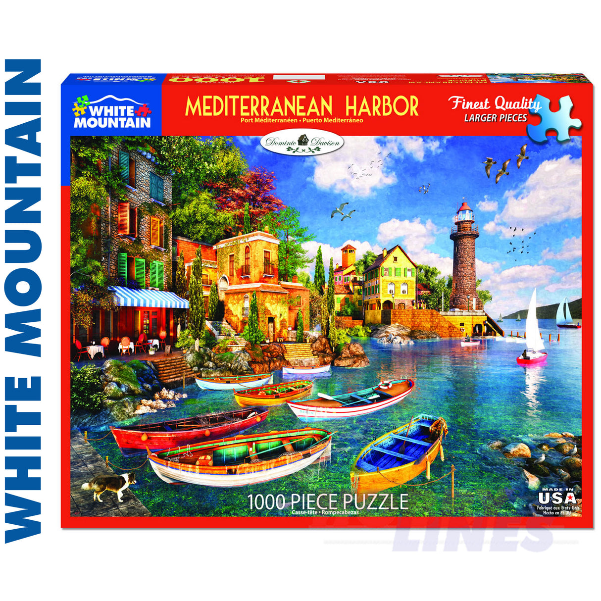 *Damaged Box* Mediterranean Harbor 1000pc Puzzle | White Mountain | 1643pz