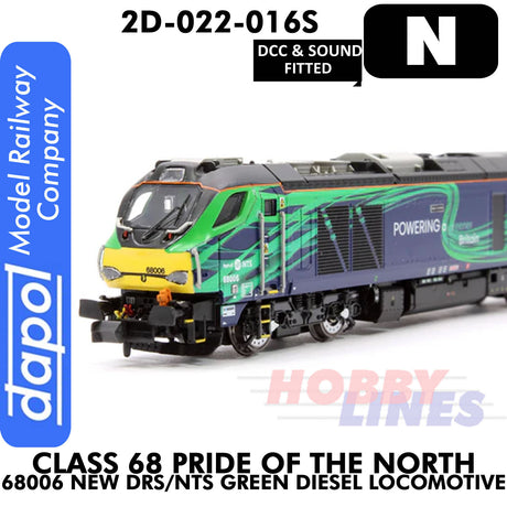 Class 68 Pride of the North 68006 New DRS - DCC & Sound | Dapol | 2D-022-016S